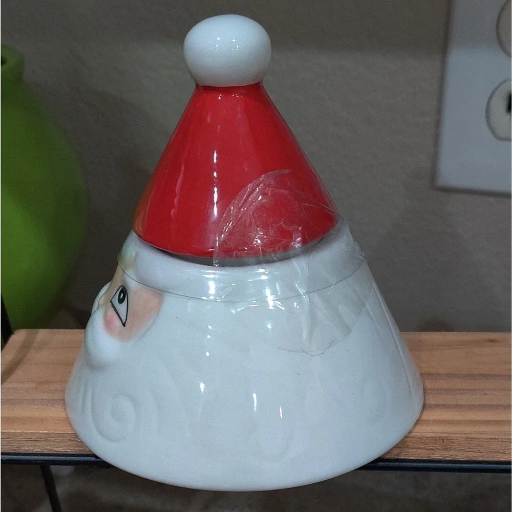 Johanna Parker Santa Claus Small‎ Jar Canister Creamer Christmas Holiday